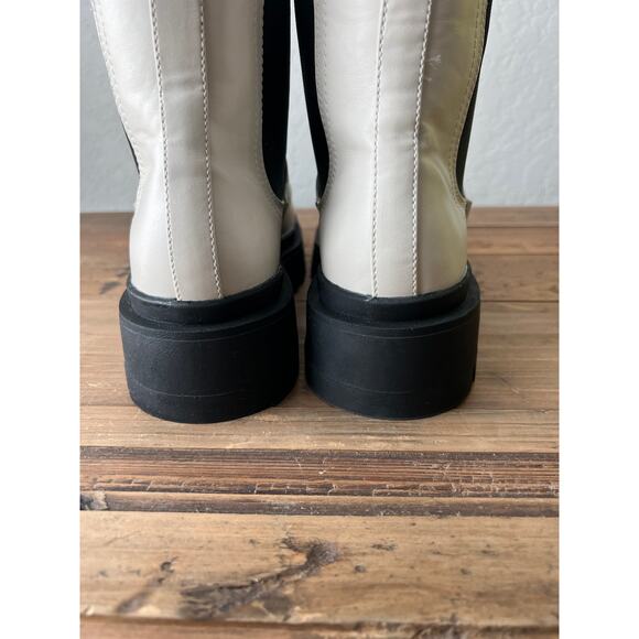 ShuShop Women's Off White Lug Sole Bootie Size 7.5 NEW - Picture 6 of 11